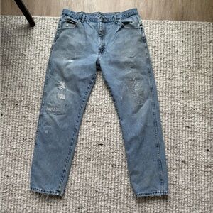 Vintage | Wrangler Distressed Straight-Leg Jeans